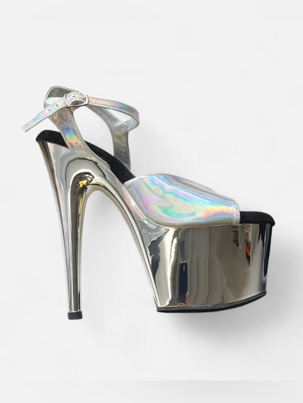 Holographic Silver Platform Pleasers